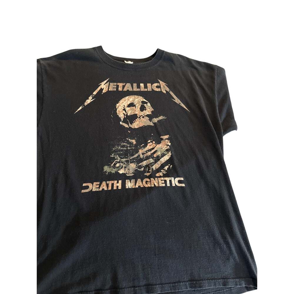 Metallica Death Magnetic World Magnetic Tour Black Skull Band T-Shirt 2XL